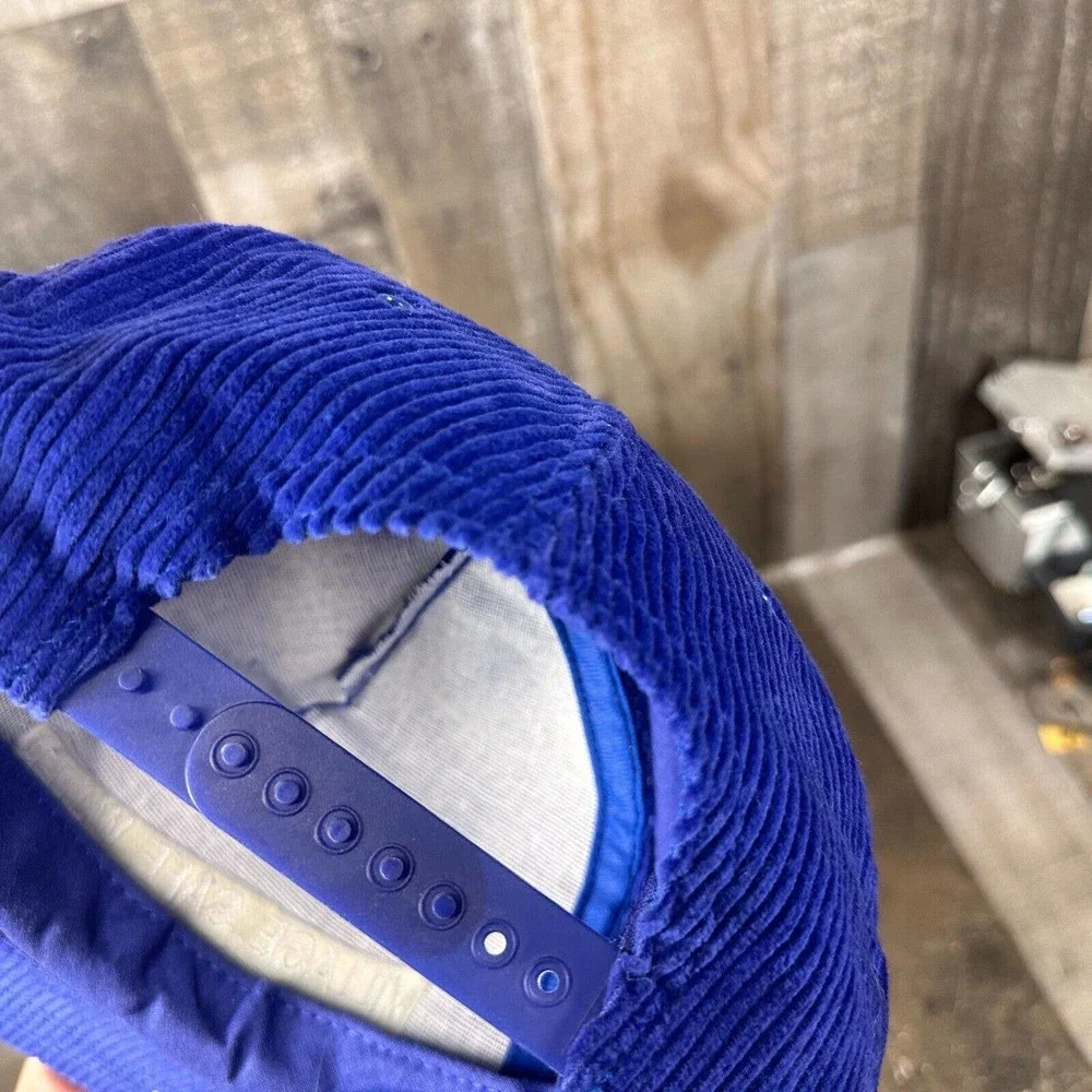 VINTAGE VILLAGE SAFE‎ WATER Corduroy Hat Blue Snapback - Alaska